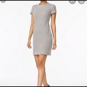 Calvin Klein houndstooth sheath dress w pockets 4P